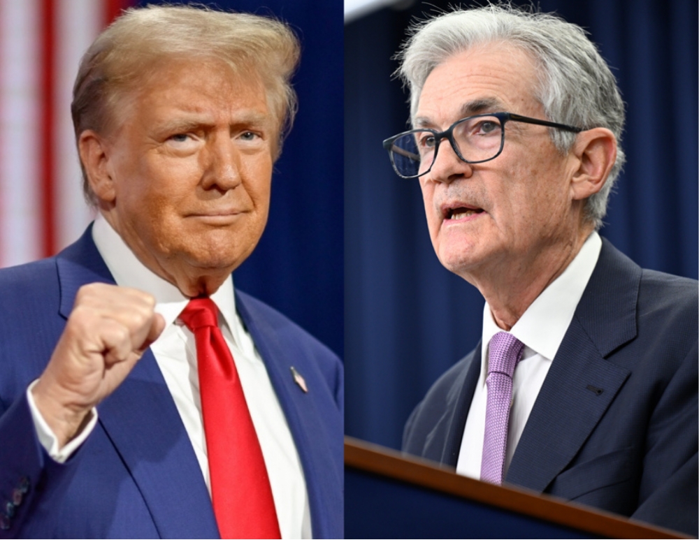 擷取自Donald J. Trump臉書粉絲專頁、Federal Reserve X。經本報裁剪合成。