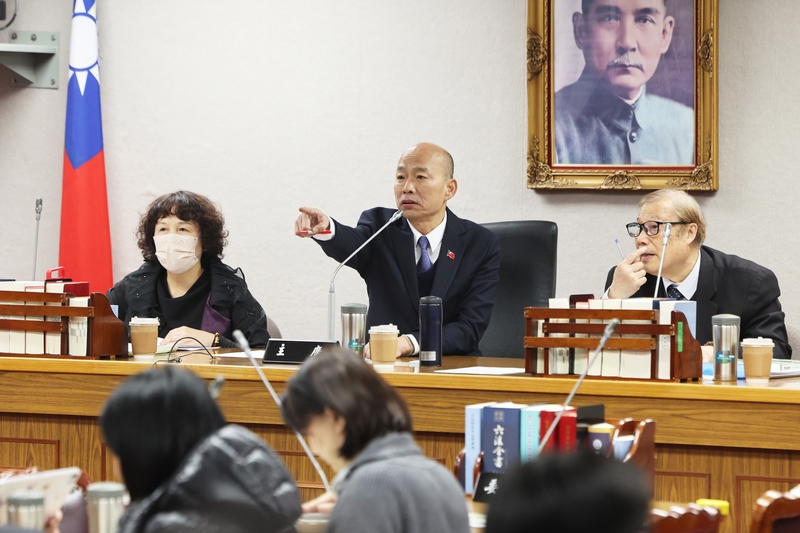 立法院長韓國瑜昨（15日）召集朝野黨團協商。圖／中央社