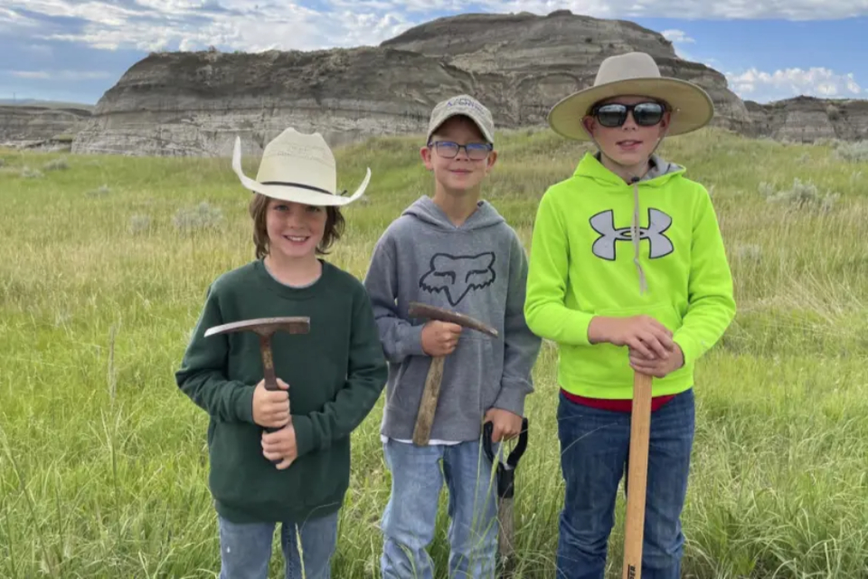 美3學童探險發現地上「有骨頭凸出」 一挖竟是6700萬年前罕見暴龍遺骸