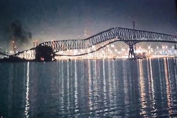 美巴爾的摩大橋遭船撞垮「直接斷4截」 10幾輛汽車落水
