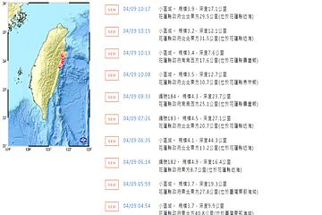 花蓮地震後餘震雖逐漸趨緩 氣象署：不過至少一個月內仍活躍