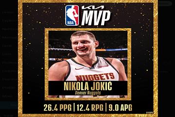 金塊Nikola Jokic奪年度MVP 生涯第三次成NBA史上第9人